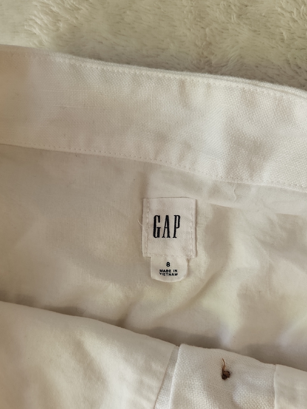 GAP Cream Button-Front Midi Skirt - Picture 3 of 5